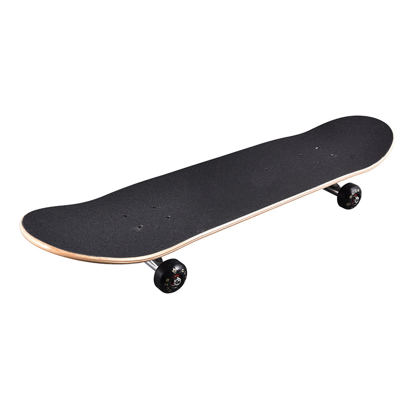 CRYPTRIDER Reaper Skateboard. 31 x 8 inches (80x20 cm) Deck, 7-Ply North Eastern Maple, Double Kick, 53x31 mm 95A PU Wheels, ABEC7 Bearings, Riser Pads, 5" Reinforced Aluminum Trucks. Skull.